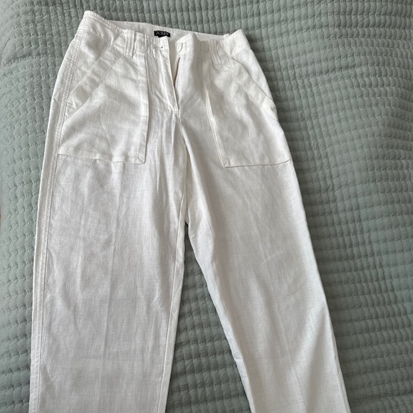 White Linen jcrew pants - Picture 2 of 2